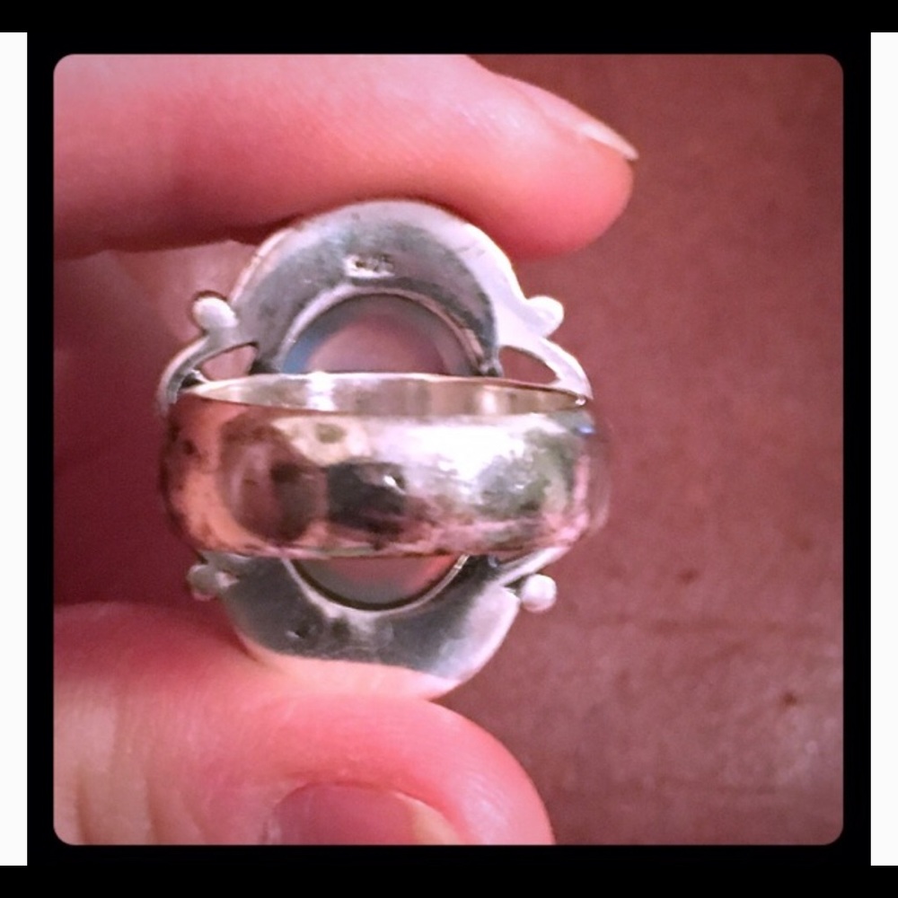 Sterling opalite ring - Picture 3 of 6